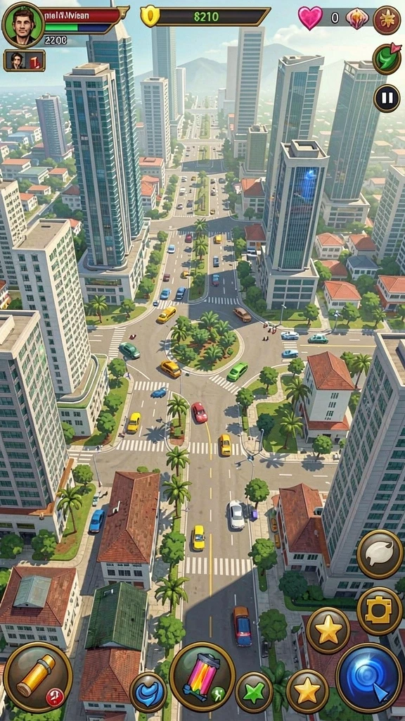 Tampilan antarmuka permainan yang modern dan menarik.