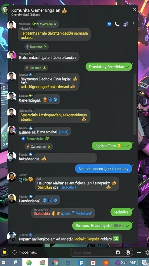 Tampilan antarmuka permainan yang ramah pengguna.