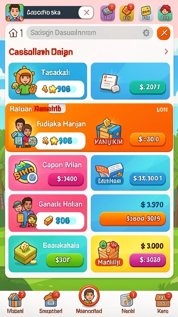 Tampilan menu utama BATA123 yang menarik.