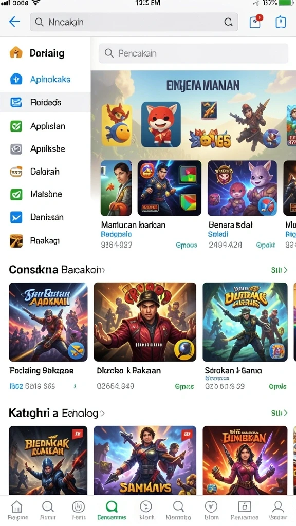 Berbagai pilihan permainan menarik untuk dimainkan.