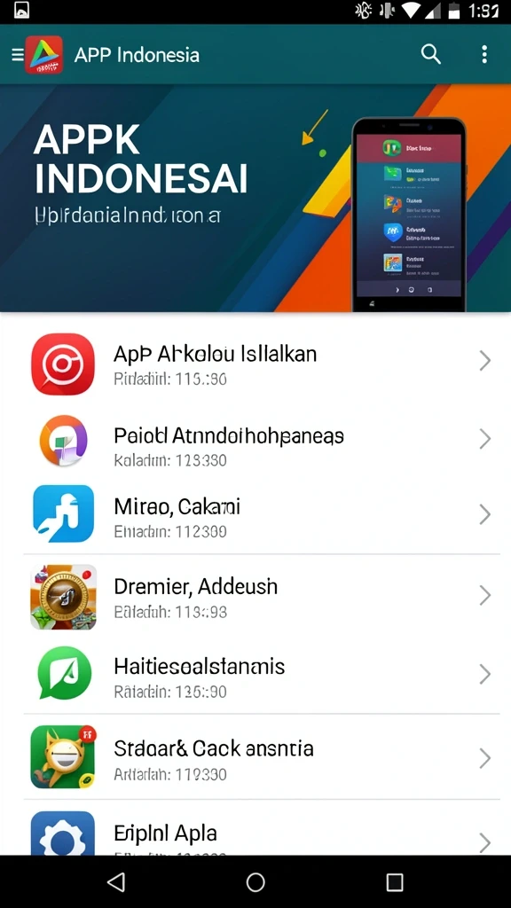 Tampilan awal aplikasi dengan grafis yang memukau.