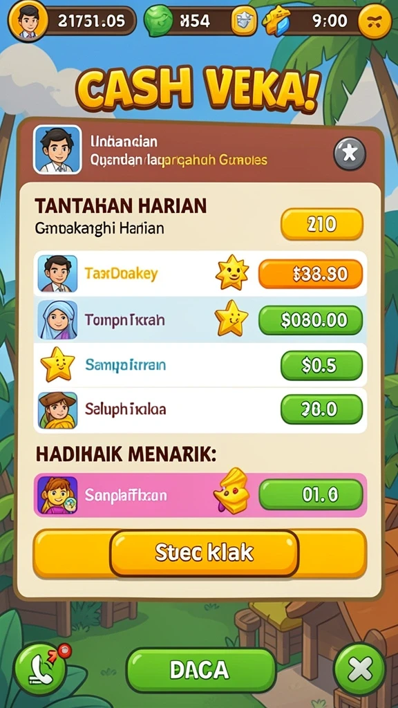 Beragam permainan menarik dalam satu aplikasi.