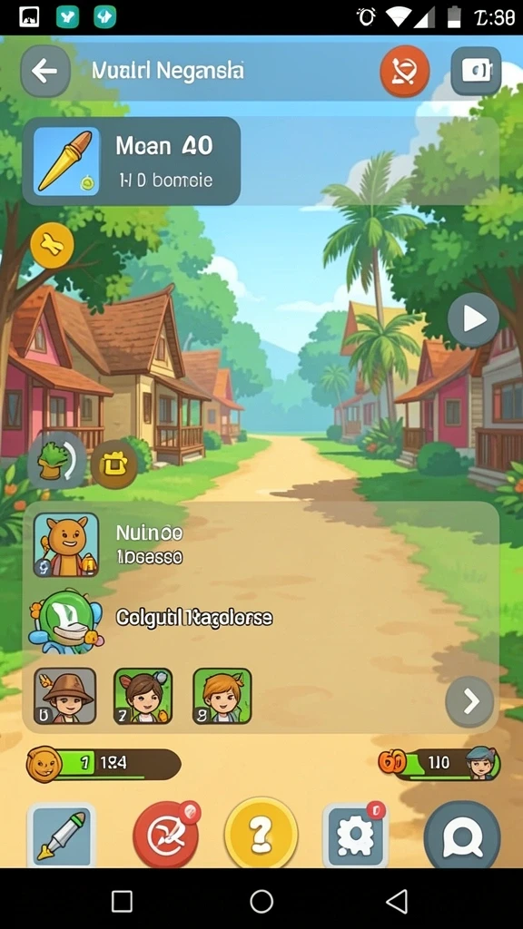 Tampilan karakter unik yang dapat Anda pilih.