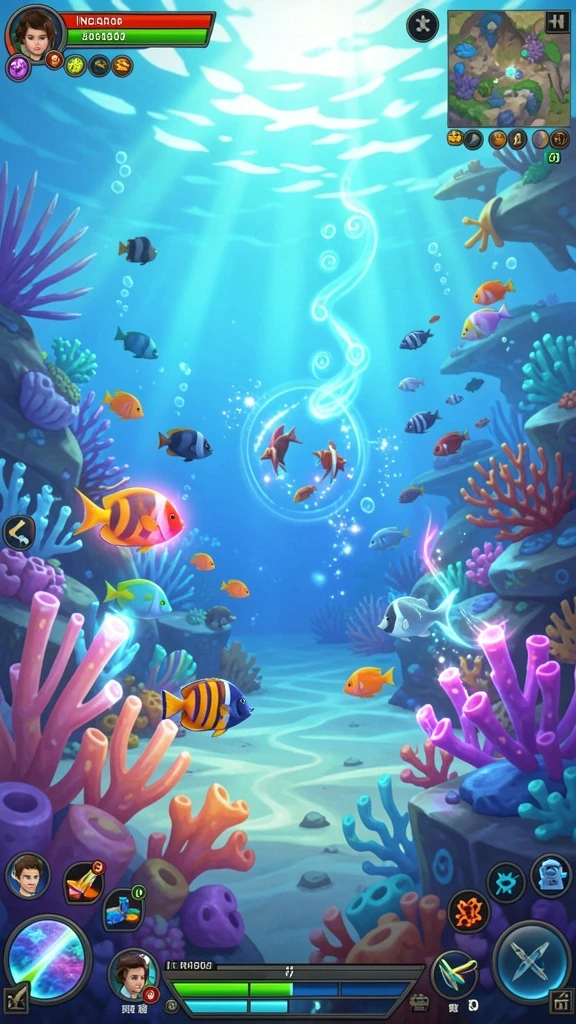 Visualisasi dunia dalam game yang kaya warna dan detail.