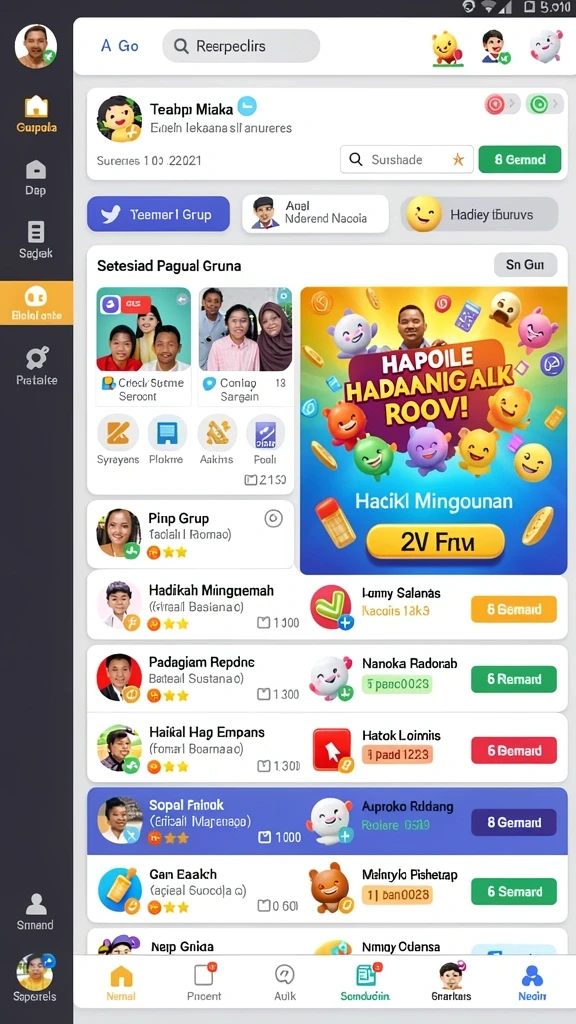 Tampilan antarmuka yang menarik dan user-friendly.