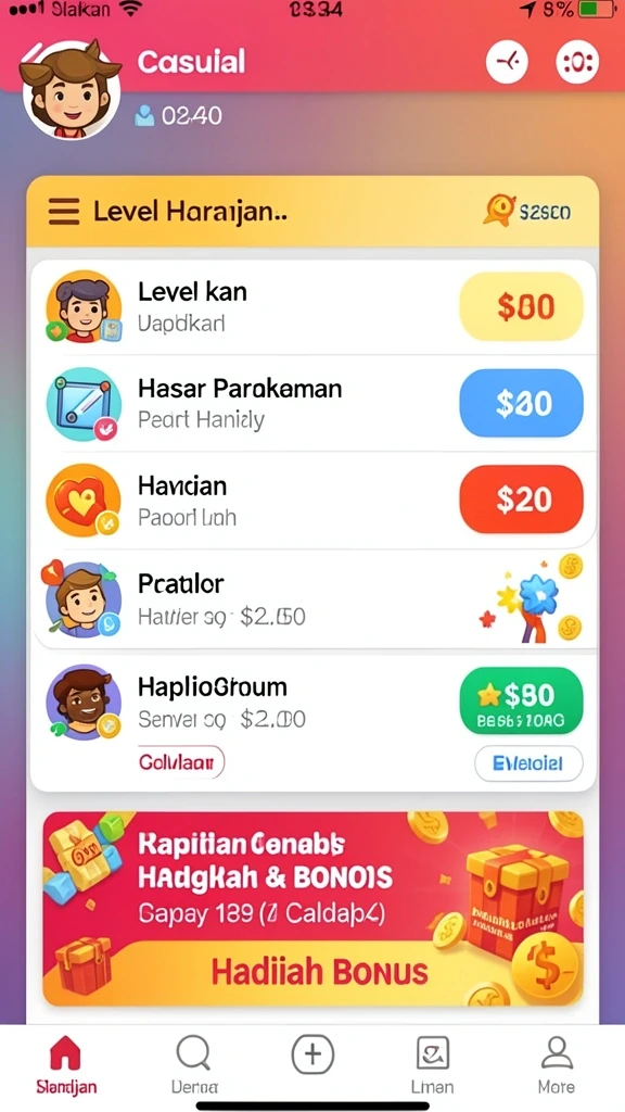 Tantangan menakjubkan di setiap level.