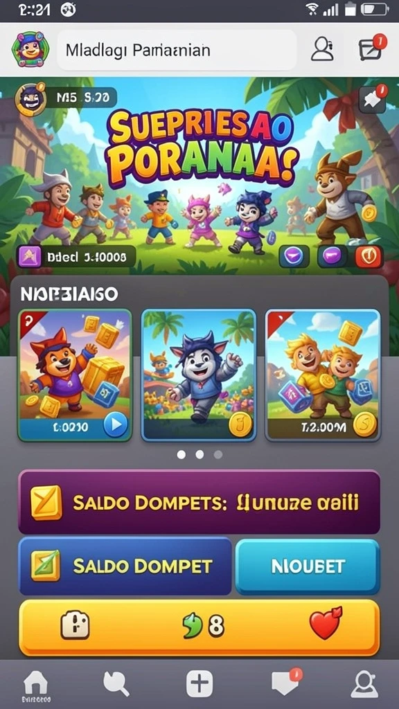 Fitur permainan slot dengan desain yang menarik.