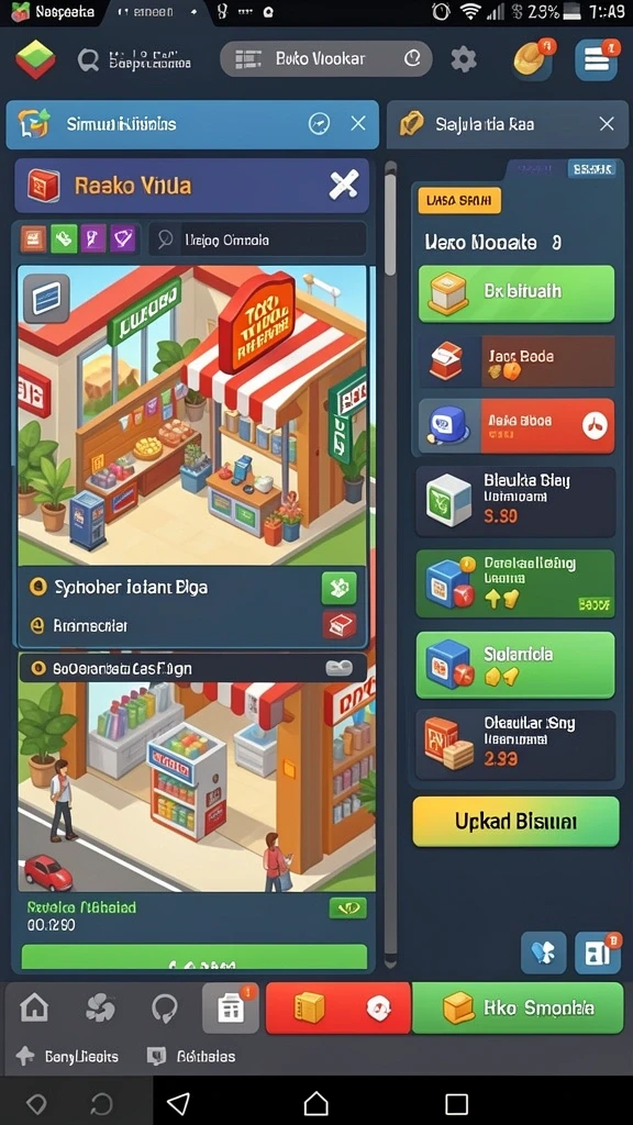 Tampilan awal aplikasi dengan desain yang menarik.