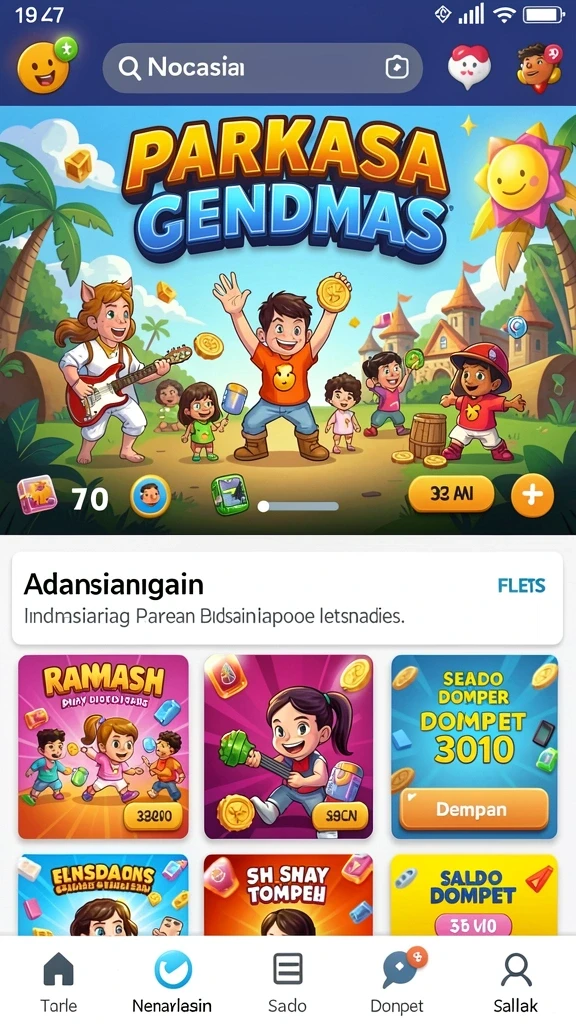 Tampilan antarmuka utama TOPGUN77 yang menawan.